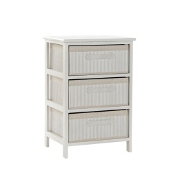 Chest of drawers DKD Home Decor White Bamboo Paolownia wood 42