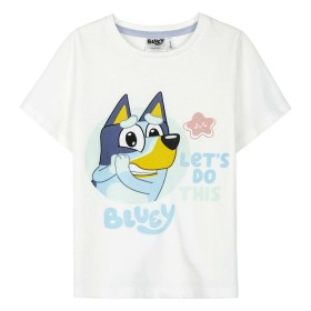 Camisola de Manga Curta Infantil Bluey Branco de Bluey, Camisolas de manga curta - Ref: S0739535, Preço: 7,50 €, Desconto: %