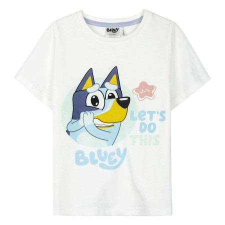 T shirt à manches courtes Enfant Bluey Blanc de Bluey, T-shirts - Réf : S0739535, Prix : 7,50 €, Remise : %