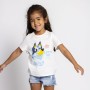 Camiseta de Manga Corta Infantil Bluey Blanco de Bluey, Camisetas de manga corta - Ref: S0739535, Precio: 7,50 €, Descuento: %