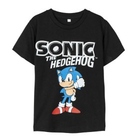 Camiseta de Manga Corta Infantil Sonic Negro de Sonic, Camisetas de manga corta - Ref: S0739550, Precio: 11,65 €, Descuento: %