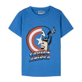 Maglia a Maniche Corte per Bambini The Avengers Azzurro di The Avengers, T-shirt - Rif: S0739551, Prezzo: 13,88 €, Sconto: %