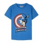 Maglia a Maniche Corte per Bambini The Avengers Azzurro di The Avengers, T-shirt - Rif: S0739551, Prezzo: 10,73 €, Sconto: %