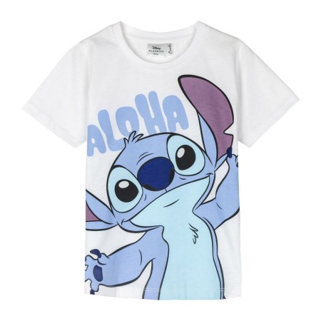 Camiseta de Manga Corta Infantil Stitch Blanco de Stitch, Camisetas de manga corta - Ref: S0739557, Precio: 9,01 €, Descuento: %