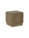 Repose-pied DKD Home Decor Marron Polyester Bois MDF 40 x 40 x 40 cm | Tienda24 Tienda24.eu