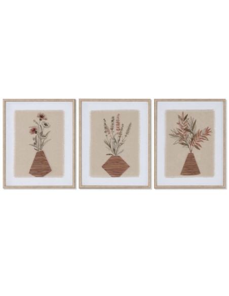 Quadro Home ESPRIT Vaso Scandinavo 42,5 x 3 x 52,5 cm (3 Unità) da Home ESPRIT, Stampe e quadri su tela - Ref: S3056017, Prec...