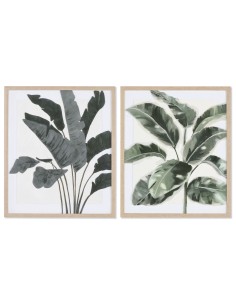 Pintura DKD Home Decor Bloemen 55 x 3 x 135 cm Shabby Chic (3 Peças) | Tienda24 Tienda24.eu