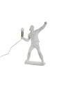 Desk lamp Home ESPRIT White Golden Resin 220 V 32 x 13 x 52 cm | Tienda24 Tienda24.eu