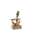 Figura Decorativa Home ESPRIT Branco Dourado 23 x 13 x 33 cm | Tienda24 Tienda24.eu