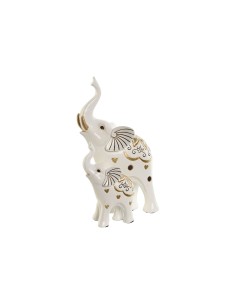 Figura Decorativa Home ESPRIT Blanco Verde Buda Oriental 30 x 6 x 15 cm (2 Unidades) | Tienda24 Tienda24.eu