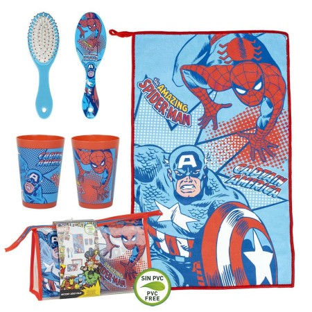 Ensemble de Toilette pour Enfant de Voyage The Avengers Bleu 23 x 15 x 8 cm 4 Pièces de The Avengers, Vanity - Réf : S0740132...