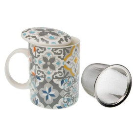 Cup with Tea Filter Versa Alfama Porcelain Stoneware (8 x 10 x