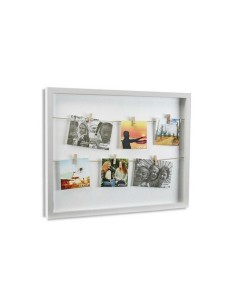 Fotorahmen Romimex Weiß Mango-Holz Holz MDF 2 x 20 x 15 cm | Tienda24 Tienda24.eu