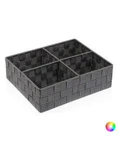 Cesta Multiusos Versa Negro 23 x 29 x 12 cm Baño y ducha Paja | Tienda24 Tienda24.eu