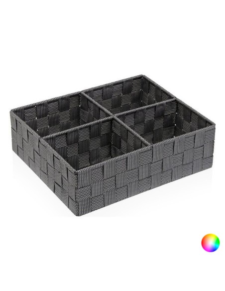 Caja con compartimentos Textil (27 x 10 x 32 cm) | Tienda24 Tienda24.eu