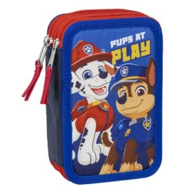 Dreifaches Federmäppchen The Paw Patrol Blau 12,5 x 6,5 x 19,5 cm von The Paw Patrol, Federmäppchen - Ref: S0740536, Preis: 1...