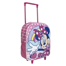 School Rucksack with Wheels Minnie Mouse Pink 25 x 28 x 10 cm by Minnie Mouse, Children's Backpacks - Ref: S0740543, Price: 1...