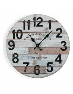 Horloge Murale Home ESPRIT Blanc Noir Métal 60 x 3 x 60 cm (2 Unités) | Tienda24 Tienda24.eu