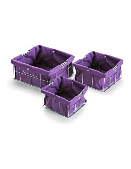 Conjunto de Caixas de Organização Empilháveis Versa 3 Peças (26 x 12 x 26 cm) | Tienda24 Tienda24.eu