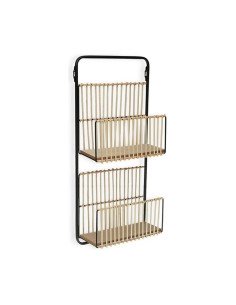 Scaffale Versa Metallo Rattan Legno MDF (12 x 68 x 32 cm) da Versa, Ripiani e supporti - Ref: S3406954, Precio: €29.90, Descu...