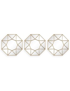 Espejo de pared DKD Home Decor Dorado Metal (80 x 2 x 80 cm) | Tienda24 Tienda24.eu