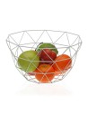 Obstschale Versa Weiß Stahl Eisen (27 x 13 x 27 cm) | Tienda24 Tienda24.eu