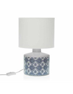 Desk lamp Home ESPRIT White Golden Resin Plastic 220 V 14 x 14 x 32 cm | Tienda24 Tienda24.eu