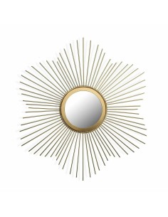 Espelho de parede Home ESPRIT Dourado Metal Cristal Moderno 78 x 4,5 x 78 cm | Tienda24 Tienda24.eu