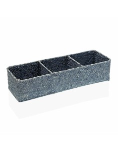 Panier Multi-usages Versa Bleu Algues marines (12 x 8 x 36 cm) de Versa, Boîtes et coffres de rangement - Ref: S3408195, Prec...