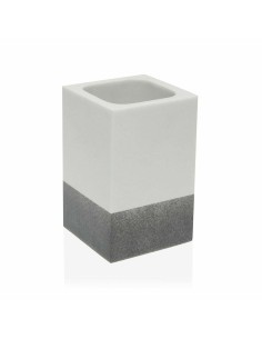 Dispensador de Jabón 2 en 1 para Fregadero Quttin Gris Blanco Plástico (21,5 x 8 x 20 cm) | Tienda24 Tienda24.eu