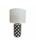 Lampe de bureau Versa Niu Cruzado Blanc Céramique 20 x 38 cm | Tienda24 Tienda24.eu