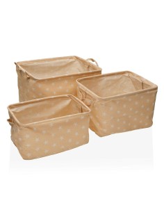 Conjunto de Caixas de Organização Empilháveis Versa 3 Peças (26 x 12 x 26 cm) | Tienda24 Tienda24.eu