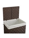 Cesta Multiusos Versa Chocolate Ratán (32 x 46 x 24 cm) | Tienda24 Tienda24.eu