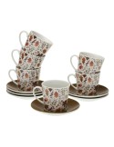 Set of Mugs with Saucers Versa Aia Porcelain (6 Pieces) (9 x 14 x 14 cm) | Tienda24 Tienda24.eu