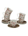 Set of Mugs with Saucers Versa Aia Porcelain (6 Pieces) (9 x 14 x 14 cm) | Tienda24 Tienda24.eu