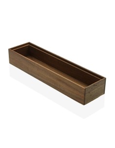 Kitchen Paper holder Home ESPRIT Beige Grey Dark brown Metal Rubber wood 15 x 15 x 31 cm (2 Units) | Tienda24 Tienda24.eu