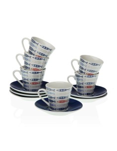 Set di Tazze e Piatti Versa Caffè Pesci Porcellana (12 Pezzi) da Versa, Tazze - Ref: S3410122, Precio: €21.89, Descuento: %