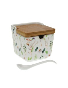 Portazucchero Versa Sansa Fiori 8,8 x 8,5 x 8,8 cm Ceramica da Versa, Zucchero e latte - Ref: S3410218, Precio: €8.03, Descue...