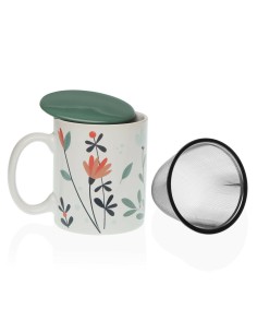 Ensemble de tasses à café DKD Home Decor Bleu Vert Rose Métal Dolomite 260 ml (4 Pièces) | Tienda24 Tienda24.eu