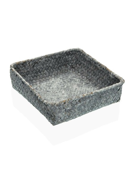 Servilletero Versa Gris Algas marinas 19 x 5,5 x 19 cm | Tienda24 Tienda24.eu