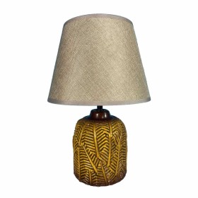 Lámpara de mesa Versa Hosto Amarillo Cerámica Textil (22,5 x 33