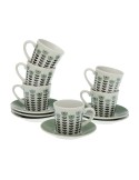 Juego de 6 Tazas con Plato Versa Erna Porcelana | Tienda24 Tienda24.eu