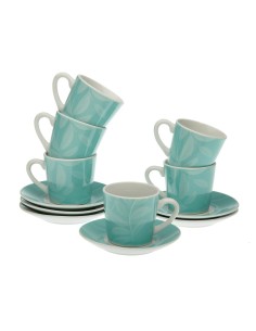 Conjunto de 6 Chávenas de Café Versa Jacinta Porcelana | Tienda24 Tienda24.eu