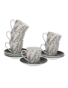 Conjunto de 6 Chávenas de Café Versa Jacinta Porcelana | Tienda24 Tienda24.eu