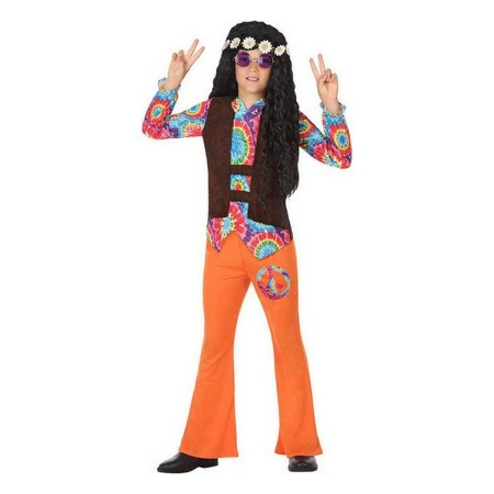 Costume per Bambini Hippie Arancio (2 Pcs) di BigBuy Carnival, Bambini - Rif: S1121701, Prezzo: 9,96 €, Sconto: %