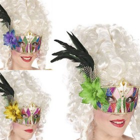 Feather Eye Mask Multicolour by BigBuy Carnival, Masks - Ref: S1122204, Price: 1,44 €, Discount: %