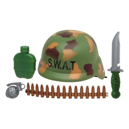 Set de Policía Heroes 38368 (5 pcs) Verde Militar 33 x 28 cm de BigBuy Fun, Disfraces con accesorios - Ref: S1122308, Precio:...