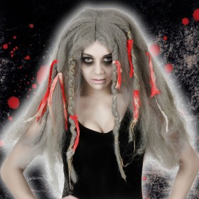 Halloween Wig 42573 Grey by BigBuy Carnival, Wigs and hairpieces - Ref: S1122395, Price: 7,73 €, Discount: %