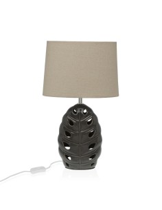 Desk lamp Romimex Beige Glass 25 x 42 x 25 cm | Tienda24 Tienda24.eu