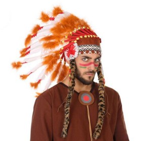 Indian Headdress Brown by BigBuy Carnival, Wigs and hairpieces - Ref: S1122731, Price: 17,05 €, Discount: %